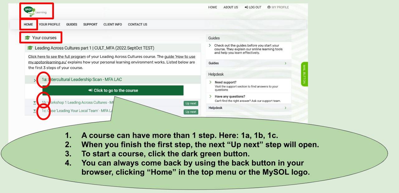 Guide: How to use my.spotonlearning.eu